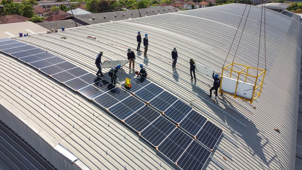 solar warehouse installation