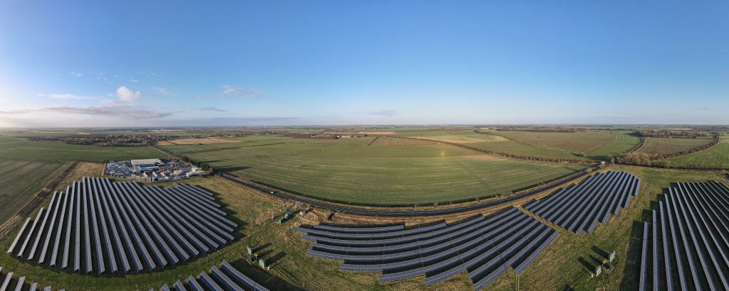 Solar Farm in Hull from above